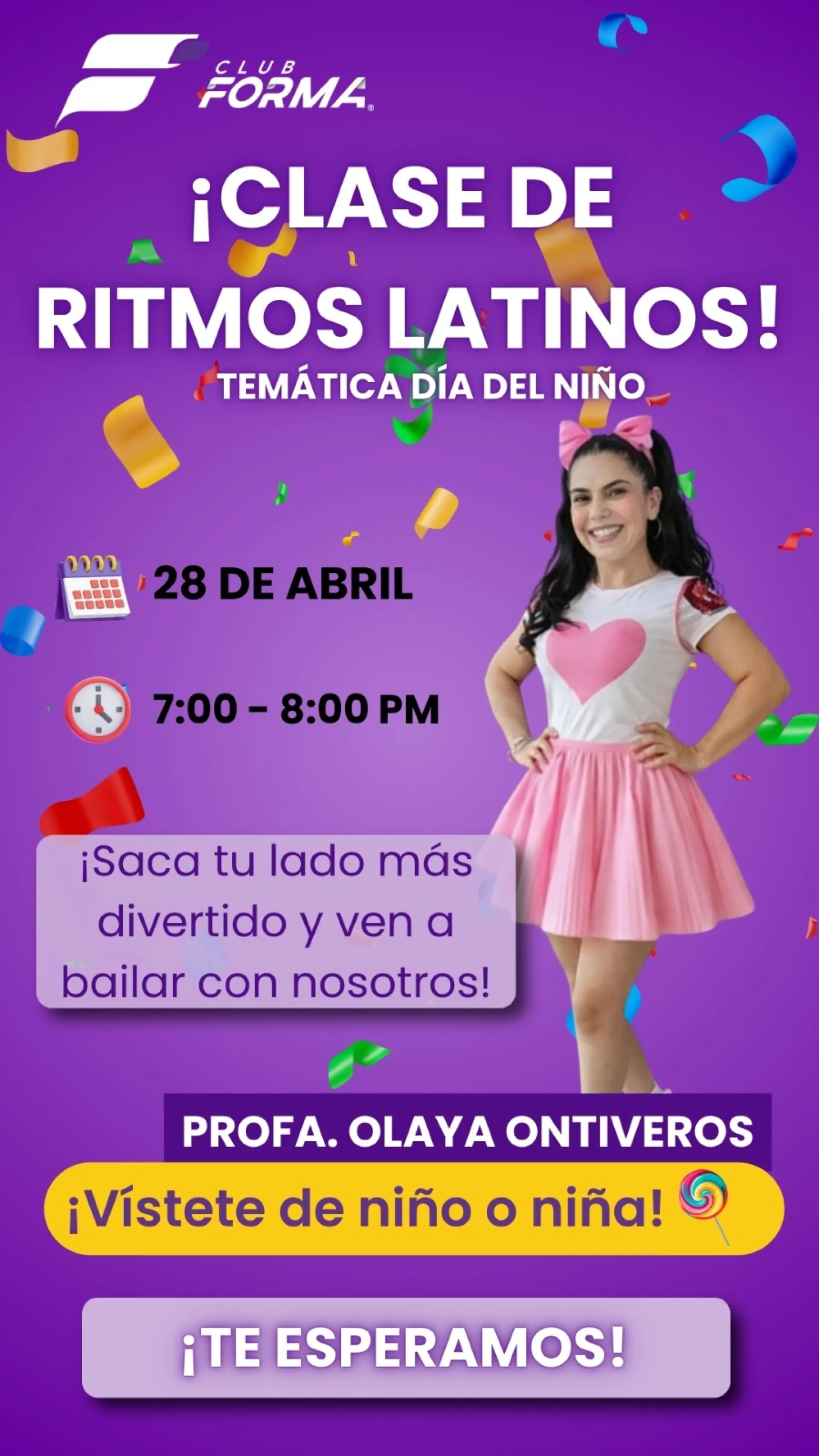 Clase de Ritmos Latinos Tematica Dia del Niño